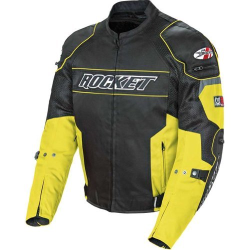 Joe Rocket Resistor Men's Mesh Sports Bike Racing Motorcycle Jacket - Yellow/black / Large