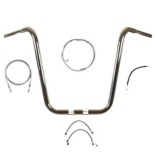 Hill Country Customs True 1 14 Chrome 20 Ape Hanger Handlebar Kit for 2017 and Newer Harley-Davidson Road Glide models with ABS brakes - BC-HC-11420CT-RG17-ABS