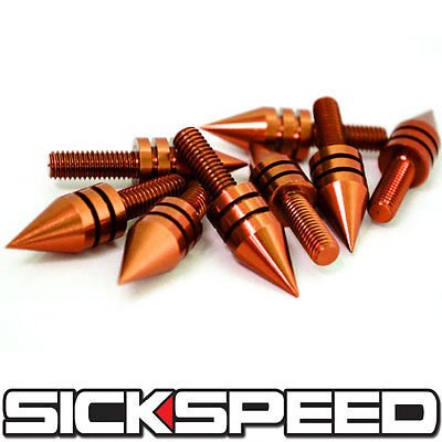 6Pc Orange Billet Aluminum Motorcycle Spiked Bolt Screw For Windscreen for Ducati 750 Paso