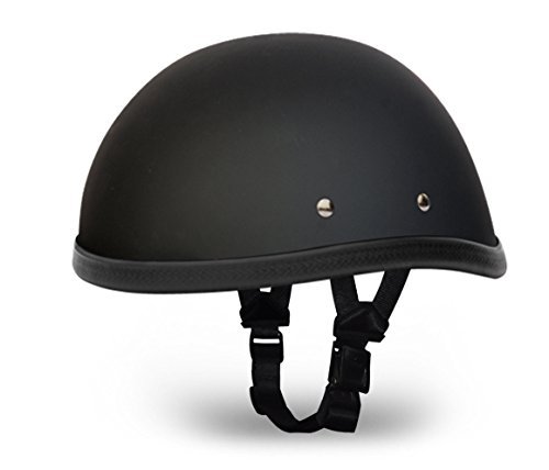 Daytona Helmets Eagle Half Shell Motorcycle Helmet Dull Black Medium with Head Wrap and Draw String Bag