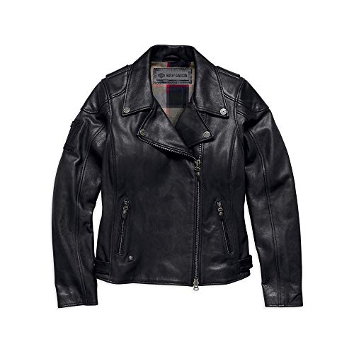 Harley-Davidson Womens Alameda Leather Biker Jacket Black Small