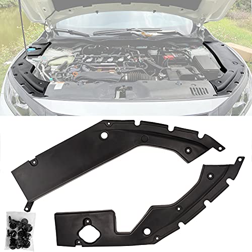 Archaic Engine Bay Side Panel Cover for Honda Civic SedanHatchback 20162020 Long Version Replace Trims for 10th Gen Civic Accessories EXLXSportTouring
