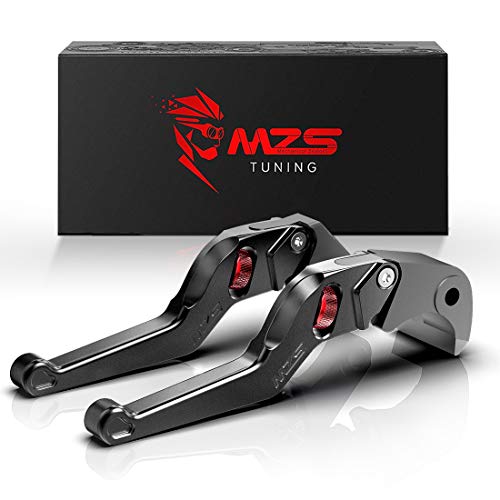 MZS Clutch Brake Levers Short Wheel Roller Adjustment Unbreakable Black ME1068 Compatible with YZF R6 20052016  YZF R1 20042008