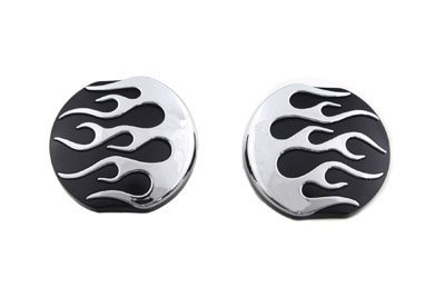V-Twin 38-0936 - Black Flame Style Vented and Non-Vented Gas Cap Set