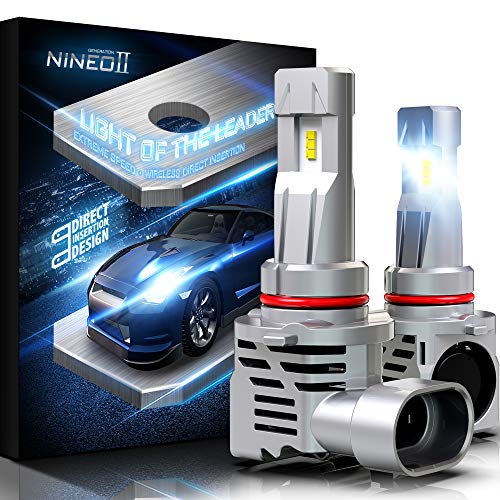 NINEO Mini 9005 LED Headlight Bulbs wWireless Design  100 Direct Insertion  Hb3 All-in-One Conversion Kit ZES Chips 10000LM 6500K Cool White