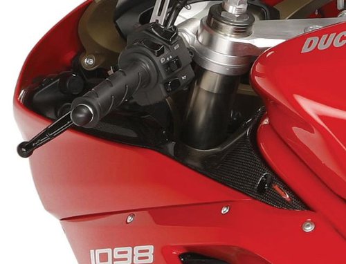Powerbronze 208-D101-081 carbon fibre dash panels to fit Ducati 1098 848 and 1198 pair Carbon Fibre